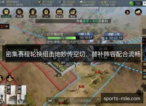 密集赛程轮换组击地妙传空切，替补阵容配合流畅